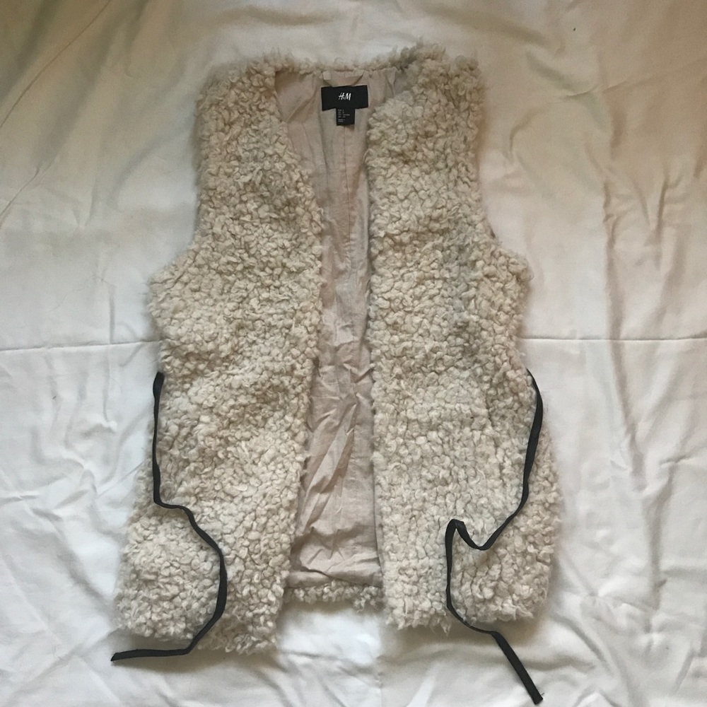 H&M faux shearling vest